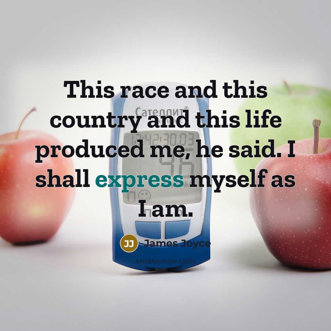 “This race and this country and this life produced me,…” quote by James Joyce