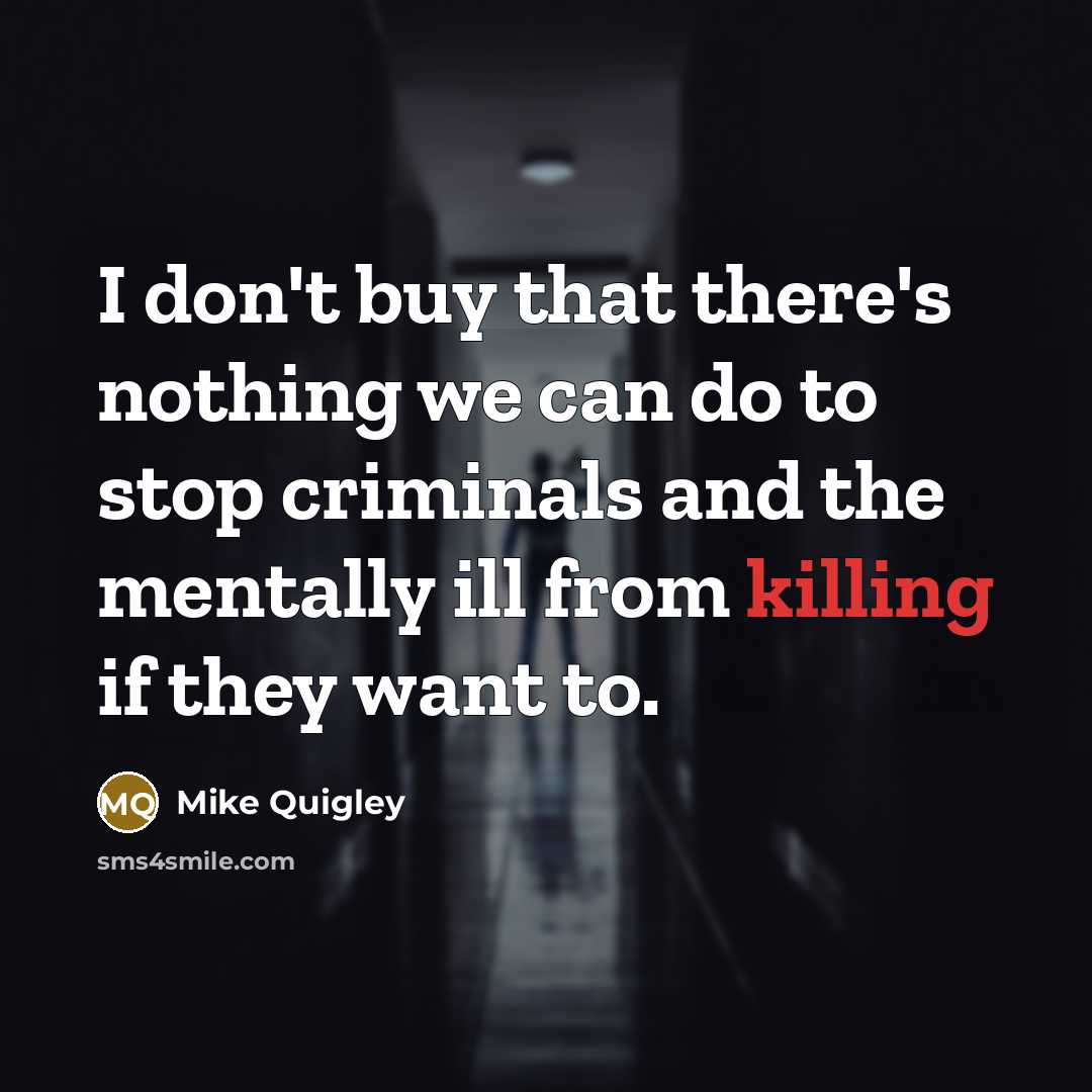 “I don't buy that there's nothing we can do to…” quote by Mike Quigley