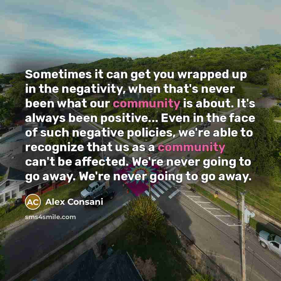 “Sometimes it can get you wrapped up in the negativity,…” quote by Alex Consani
