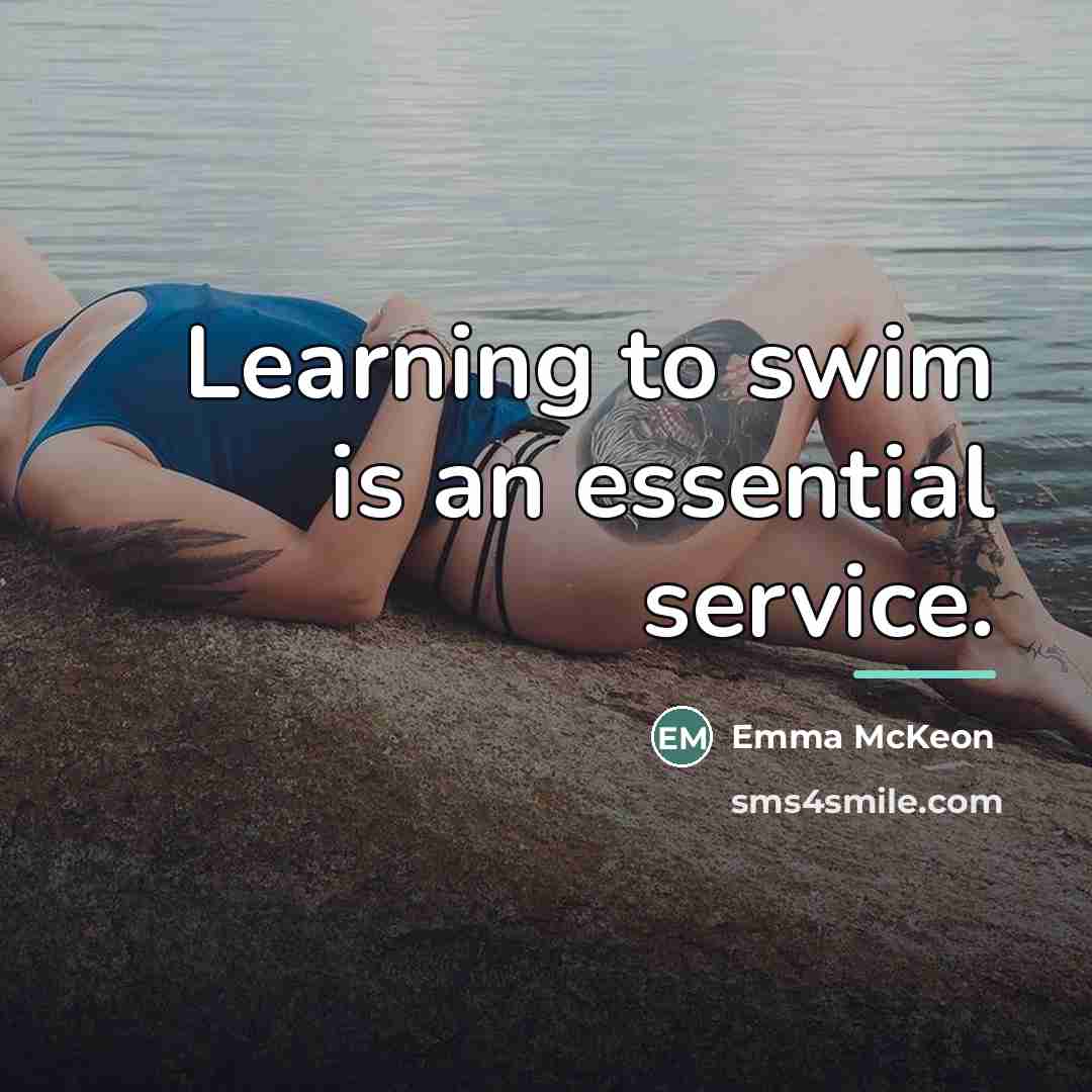 “Learning to swim is an essential service.…” quote by Emma McKeon