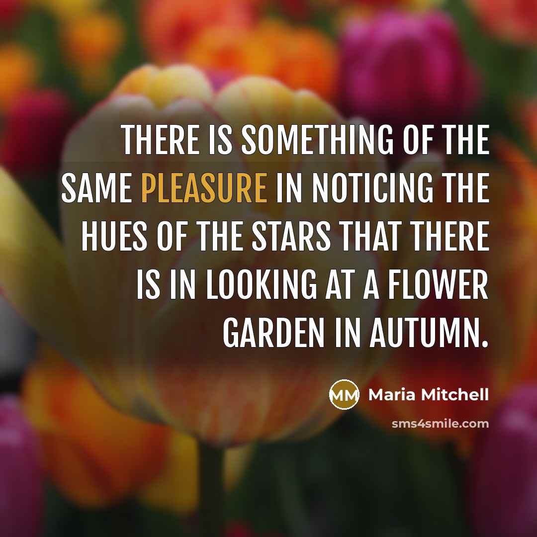 “There is something of the same pleasure in noticing the…” quote by Maria Mitchell