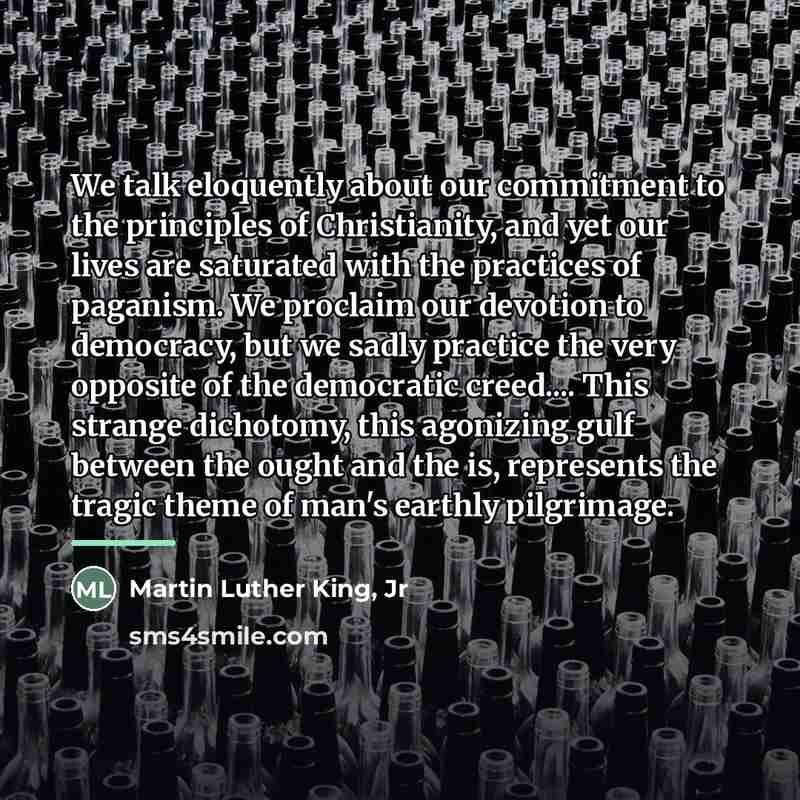 “We talk eloquently about our commitment to the principles of…” quote by Martin Luther King, Jr