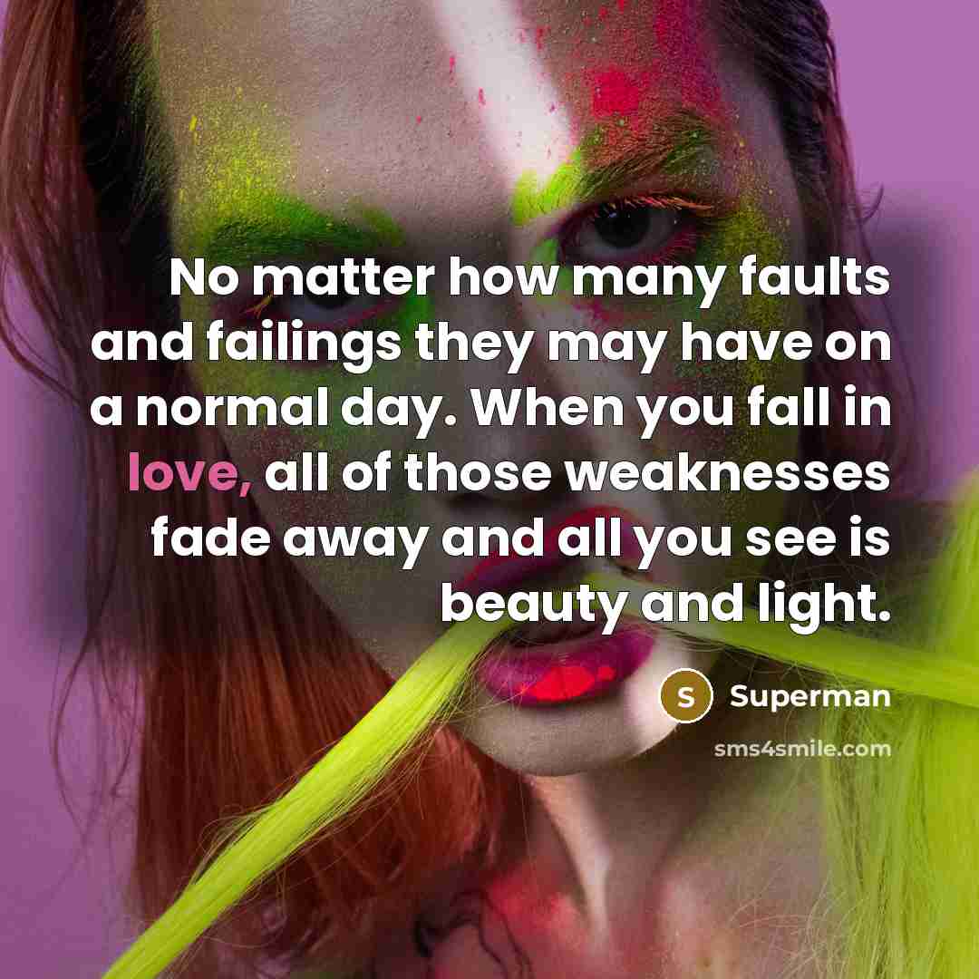 “No matter how many faults and failings they may have…” quote by Superman