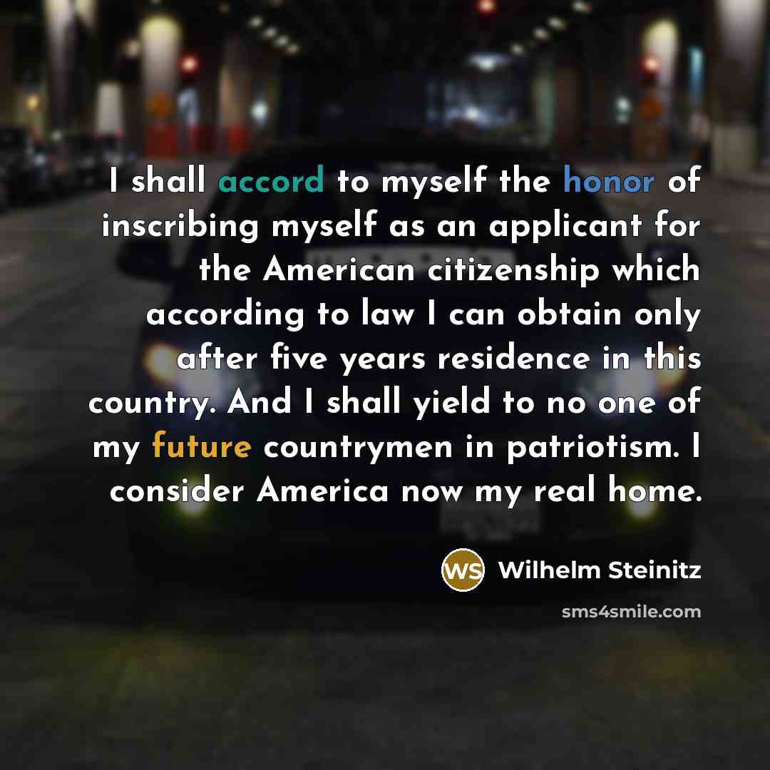 “I shall accord to myself the honor of inscribing myself…” quote by Wilhelm Steinitz