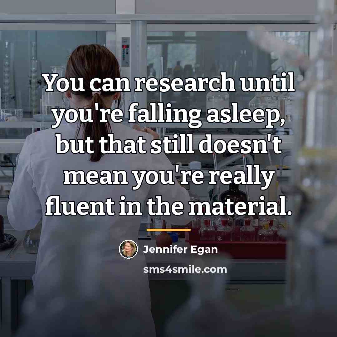 “You can research until you're falling asleep, but that still…” quote by Jennifer Egan