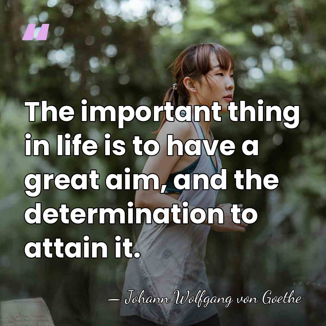 The important thing in life is to have a great aim, and&hellip; - Johann Wolfgang von Goethe