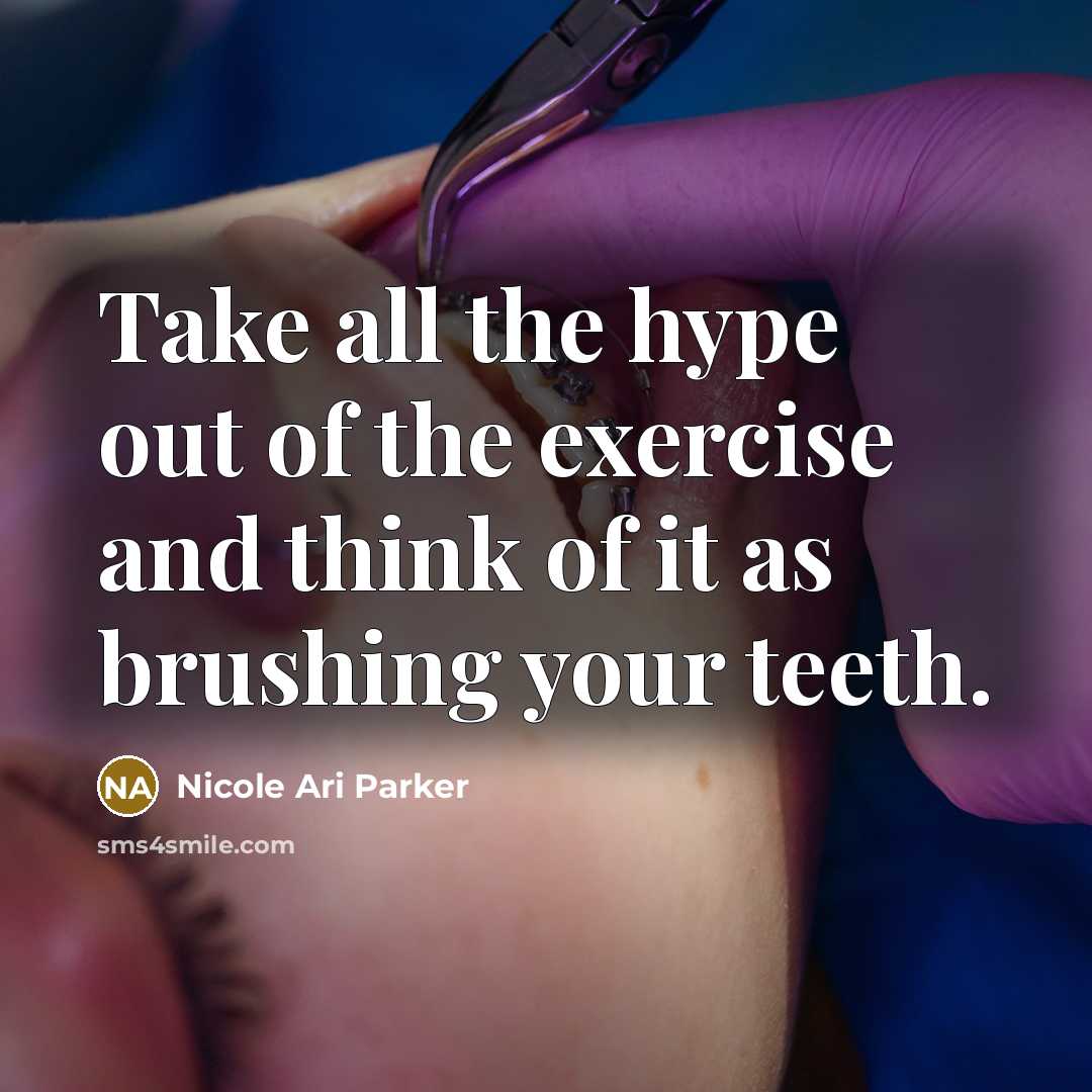 “Take all the hype out of the exercise and think…” quote by Nicole Ari Parker