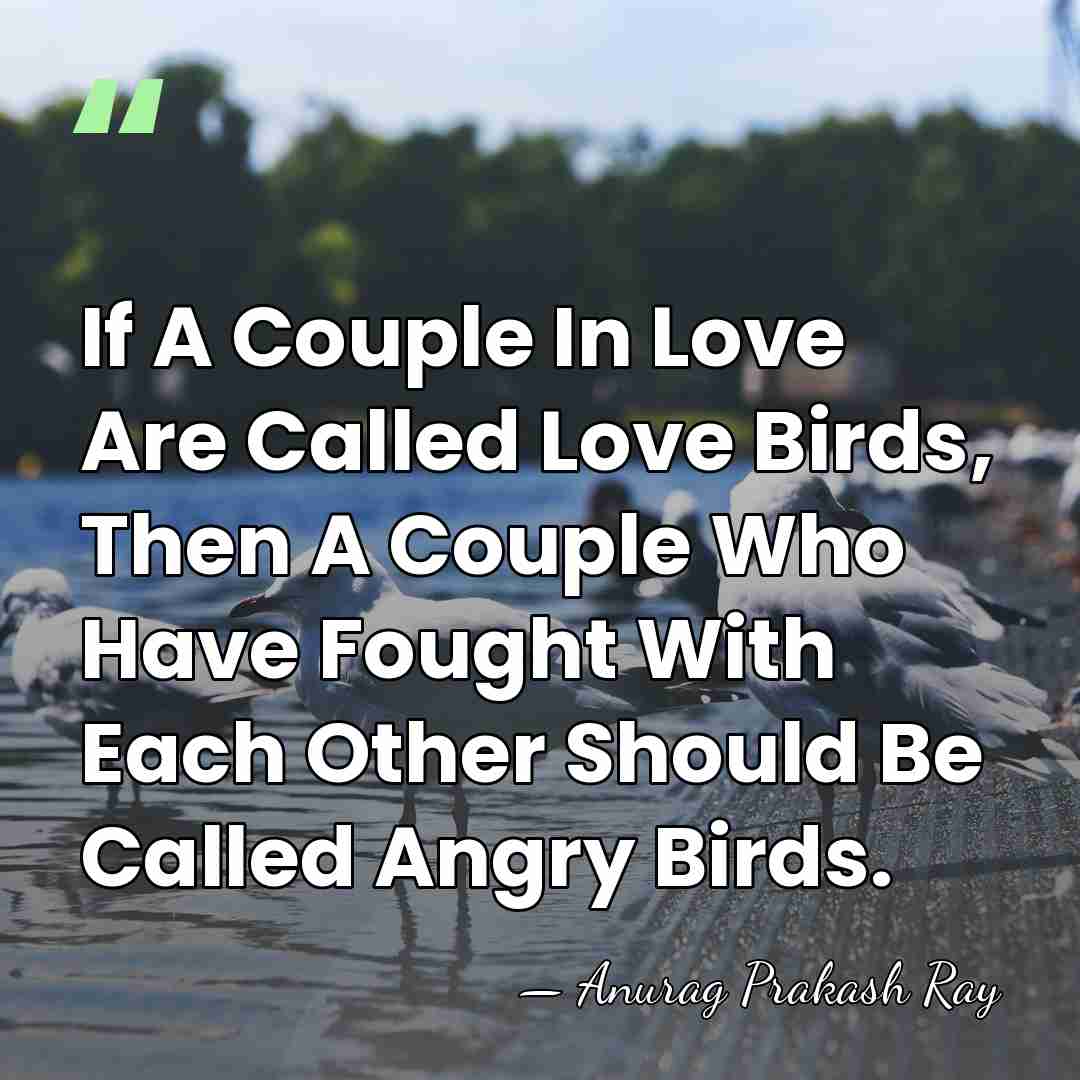 If A Couple In Love Are Called Love Birds, Then A Couple&hellip; - Anurag Prakash Ray