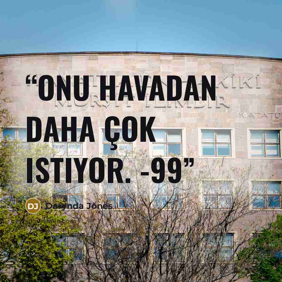 “Onu havadan daha çok istiyor. -99” quote by Darynda Jones