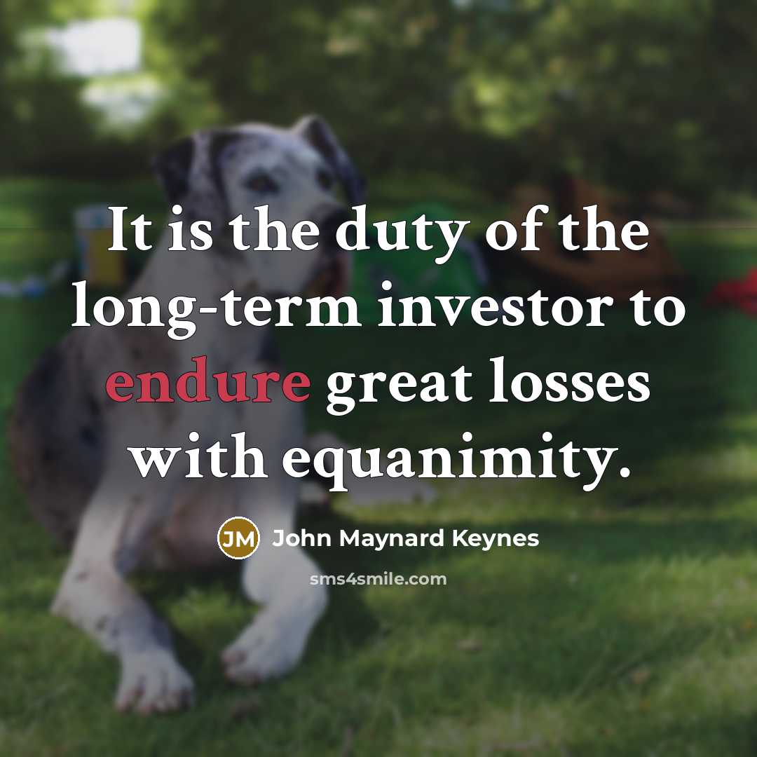 “It is the duty of the long-term investor to endure…” quote by John Maynard Keynes