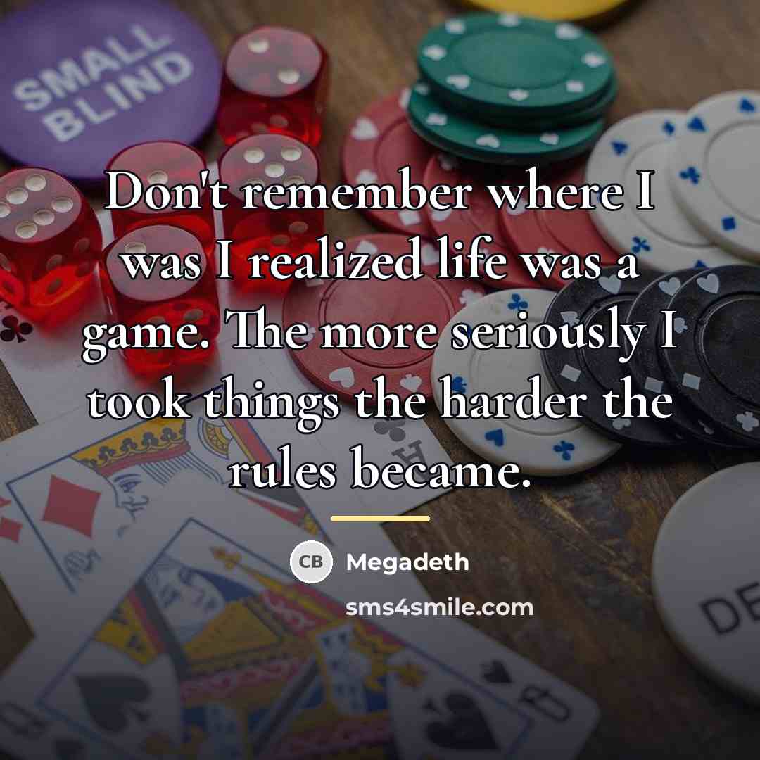 “Don't remember where I was I realized life was a…” quote by Megadeth