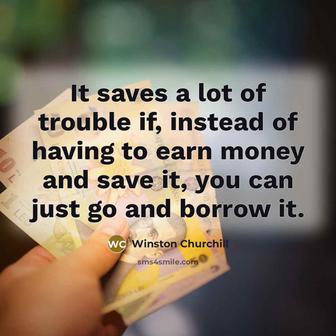 “It saves a lot of trouble if, instead of having…” quote by Winston Churchill