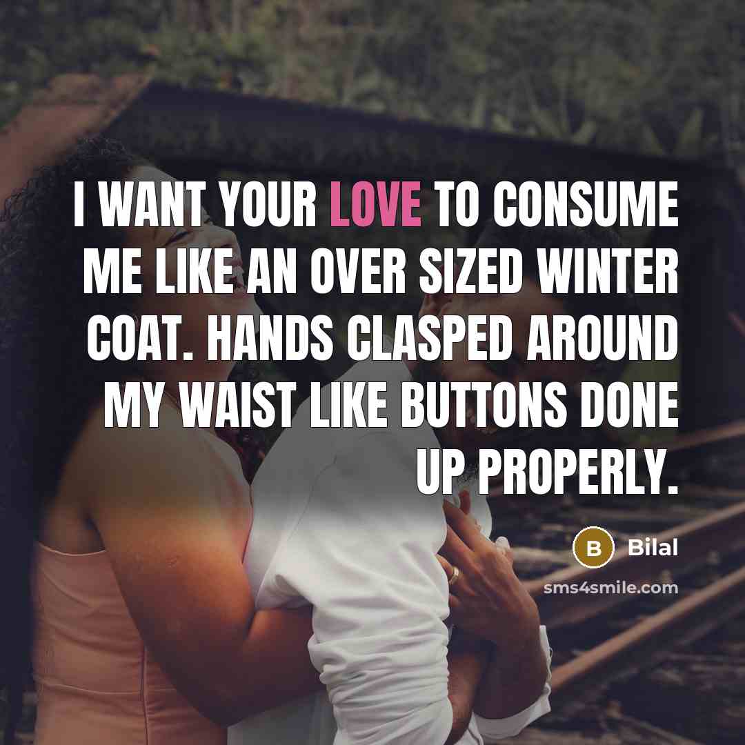 “I want your love to consume me like an over…” quote by Bilal