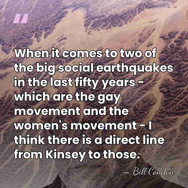 When it comes to two of the big social earthquakes in the&hellip; - Bill Condon