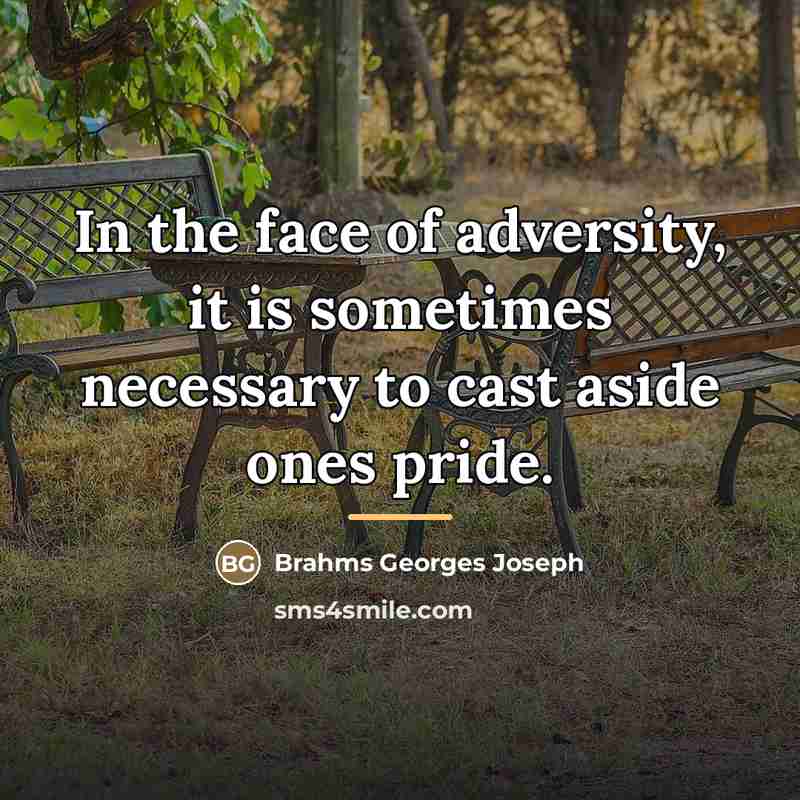 “In the face of adversity, it is sometimes necessary to…” quote by Brahms Georges Joseph