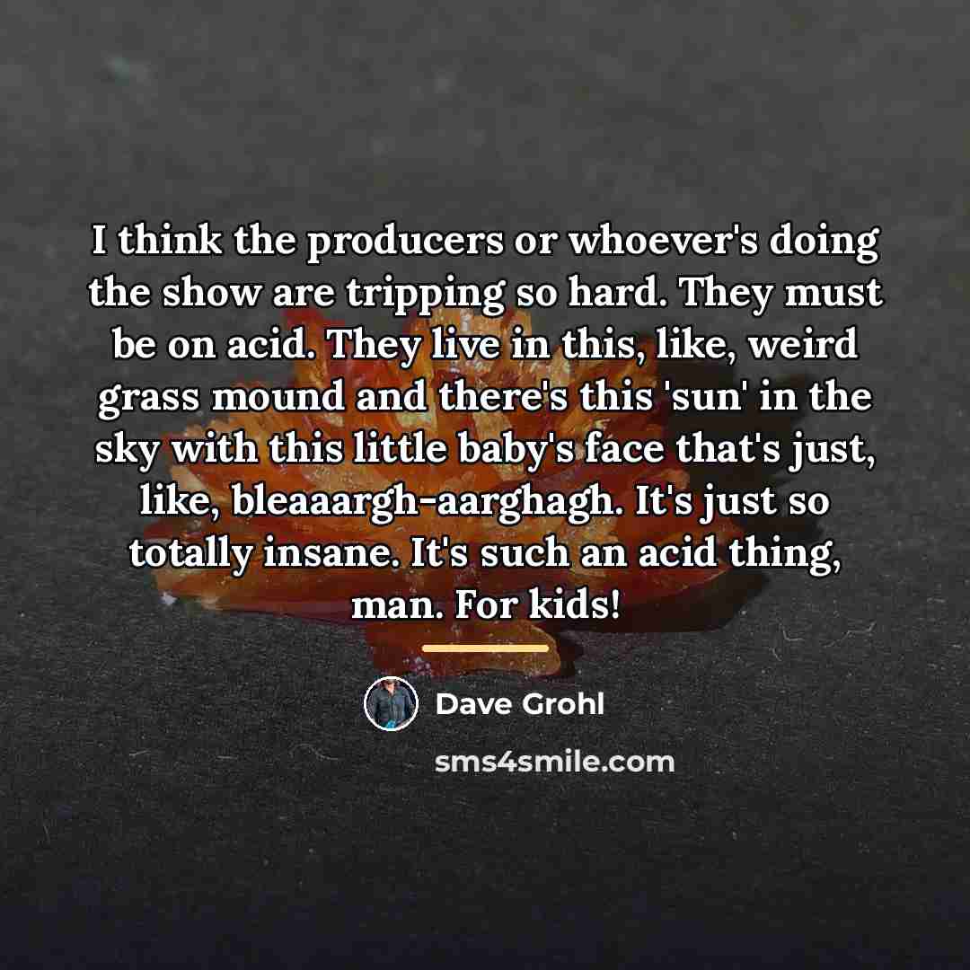 “I think the producers or whoever's doing the show are…” quote by Dave Grohl