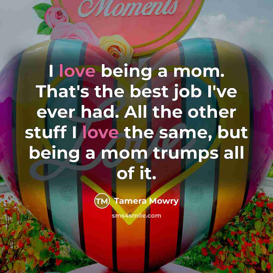 “I love being a mom. That's the best job I've…” quote by Tamera Mowry