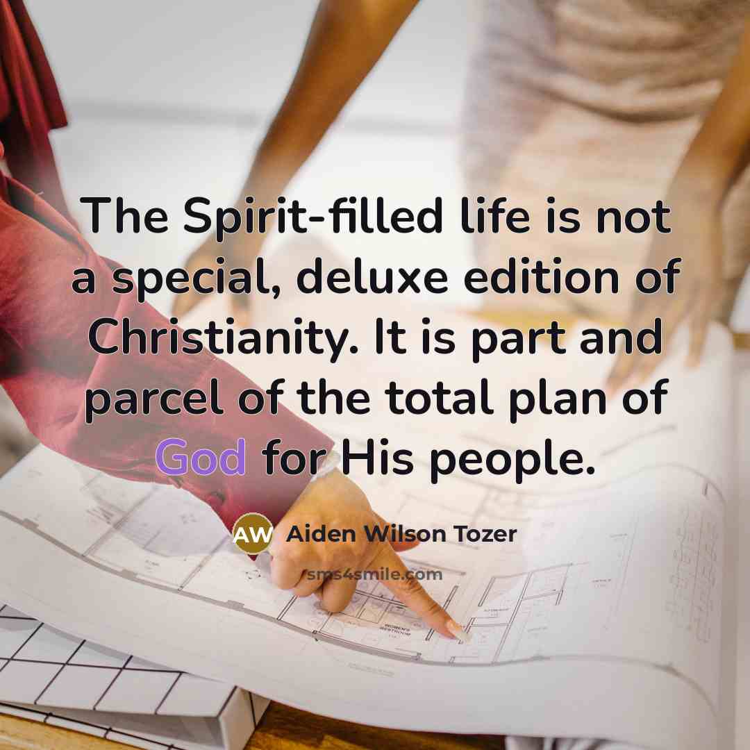 “The Spirit-filled life is not a special, deluxe edition of…” quote by Aiden Wilson Tozer