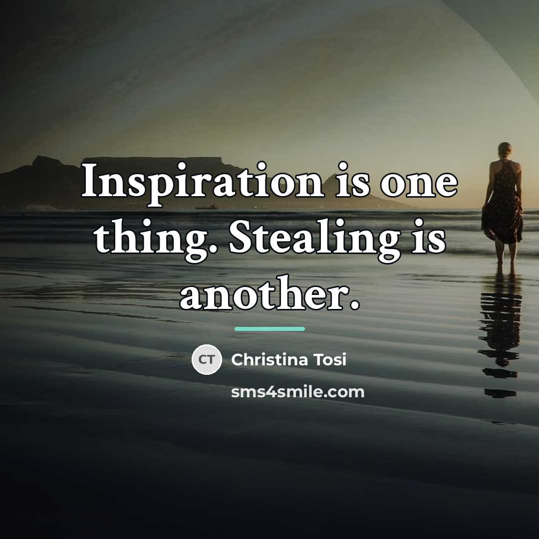 “Inspiration is one thing. Stealing is another.…” quote by Christina Tosi