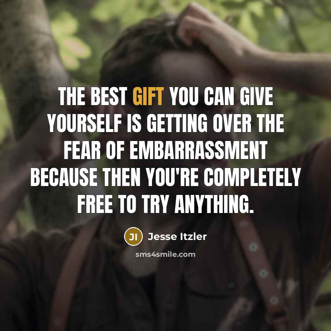“The best gift you can give yourself is getting over…” quote by Jesse Itzler