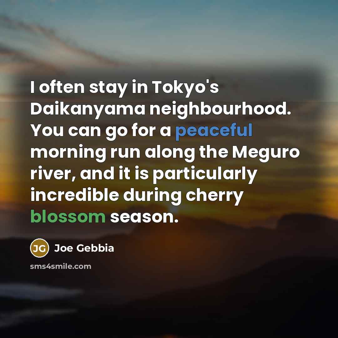 “I often stay in Tokyo's Daikanyama neighbourhood. You can go…” quote by Joe Gebbia