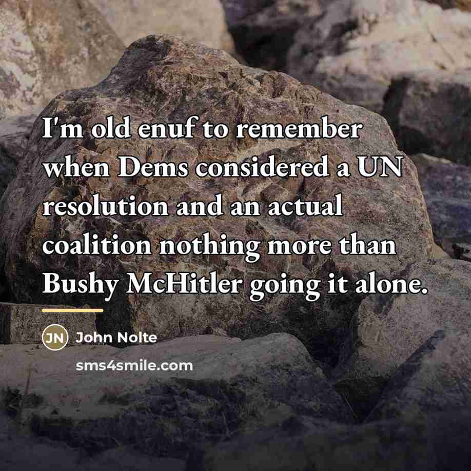 “I'm old enuf to remember when Dems considered a UN…” quote by John Nolte