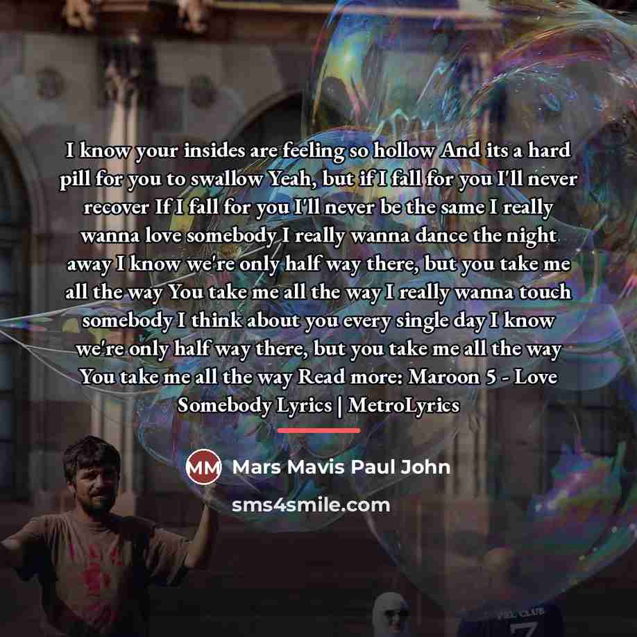 “I know your insides are feeling so hollow And its…” quote by Mars Mavis Paul John