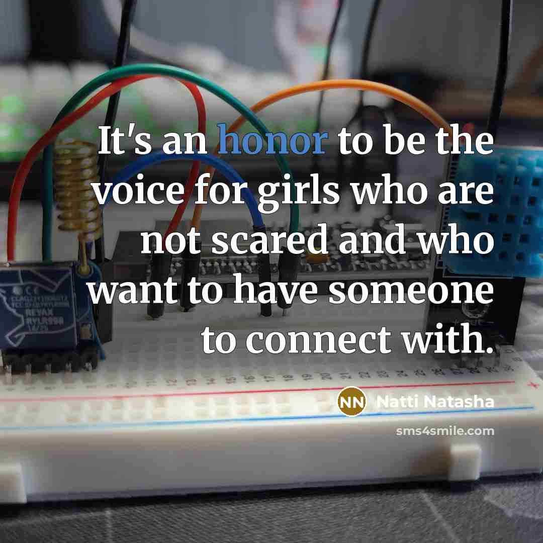 “It's an honor to be the voice for girls who…” quote by Natti Natasha
