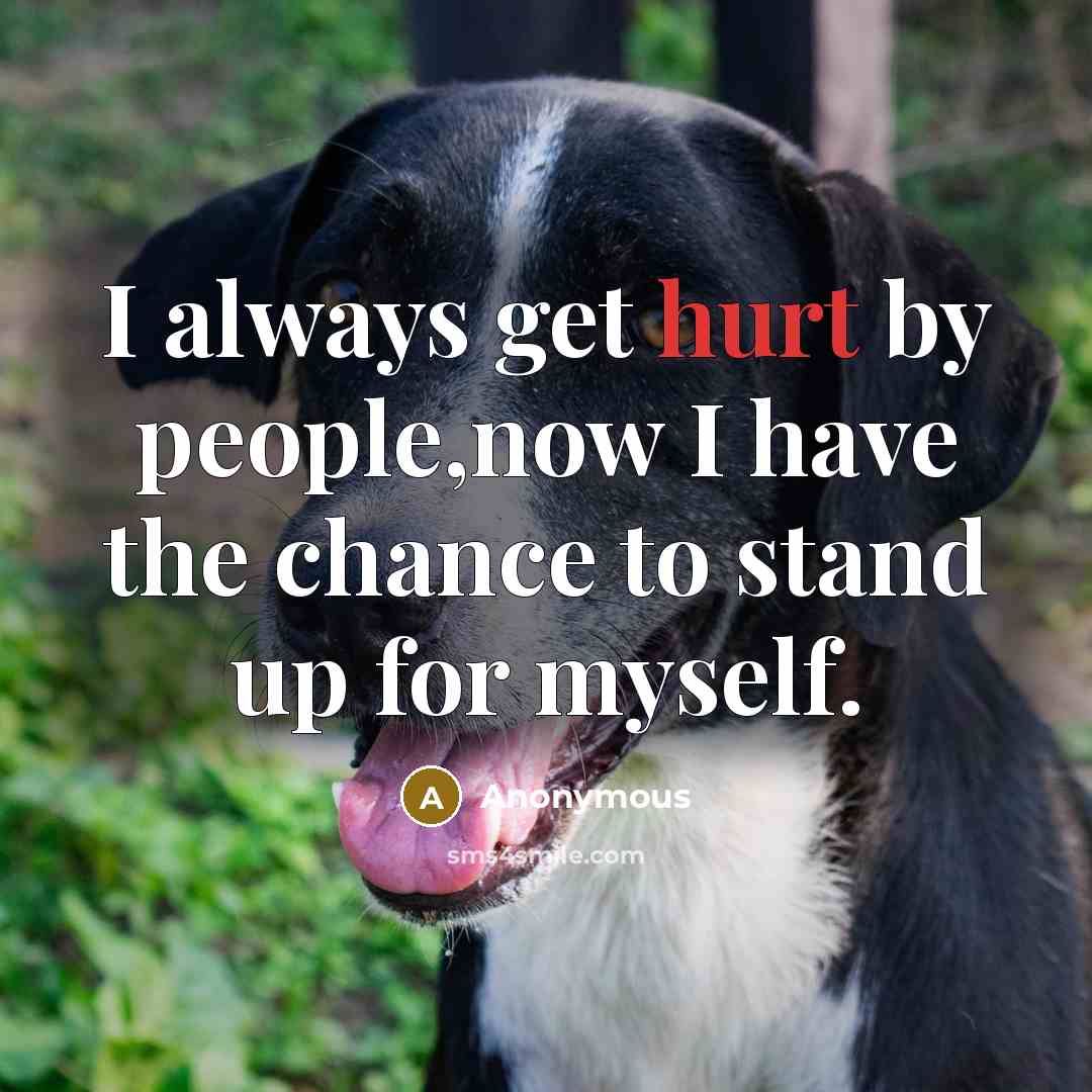“I always get hurt by people,now I have the chance…” quote by Anonymous