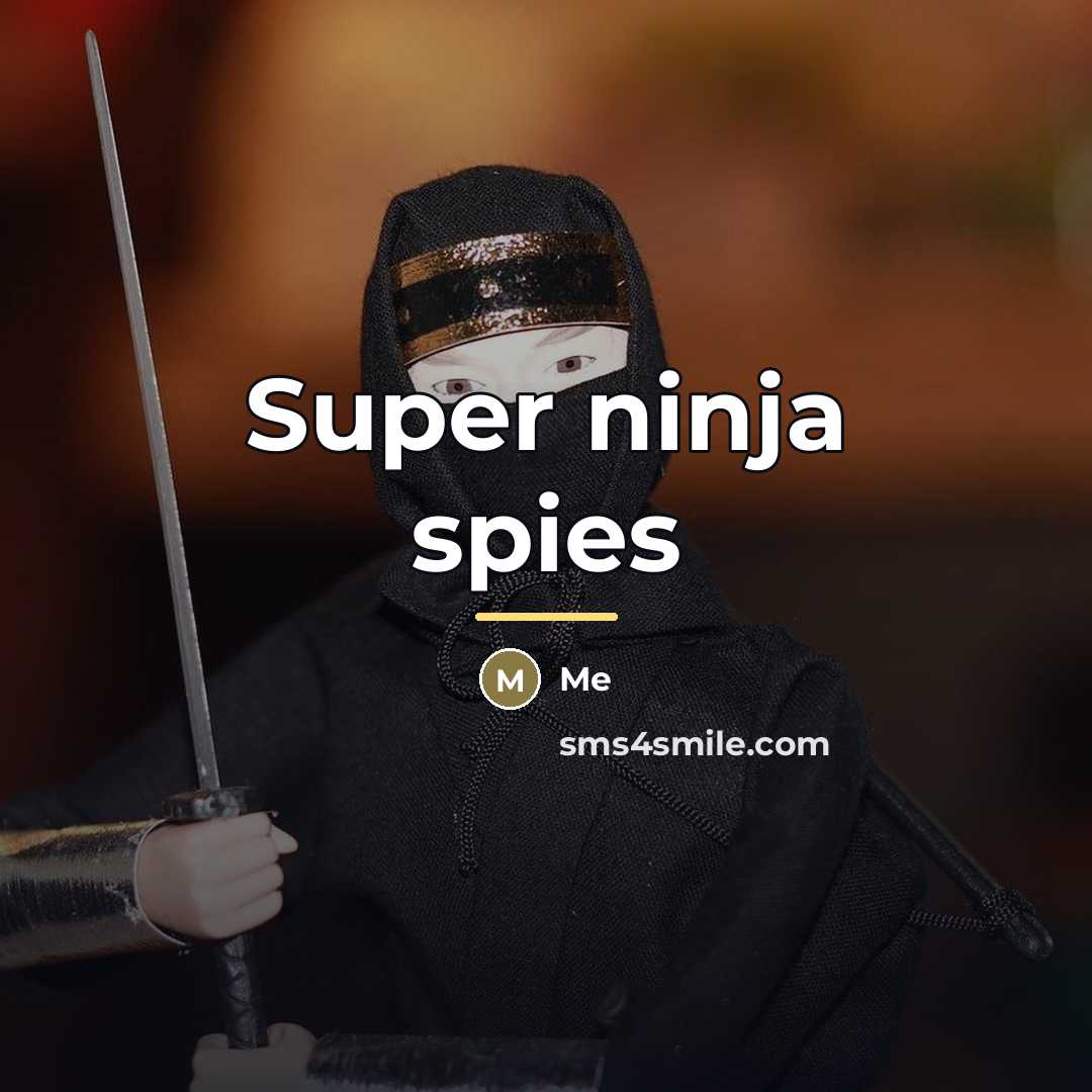 “Super ninja spies…” quote by ME