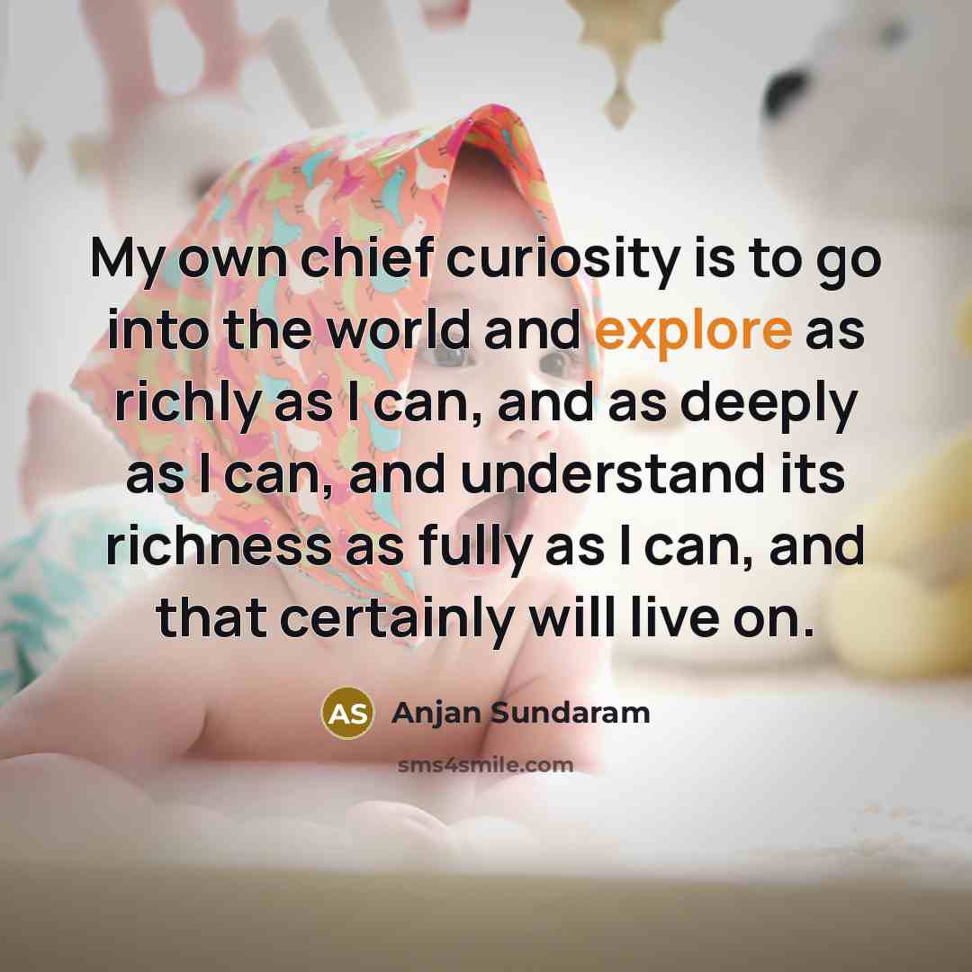 “My own chief curiosity is to go into the world…” quote by Anjan Sundaram