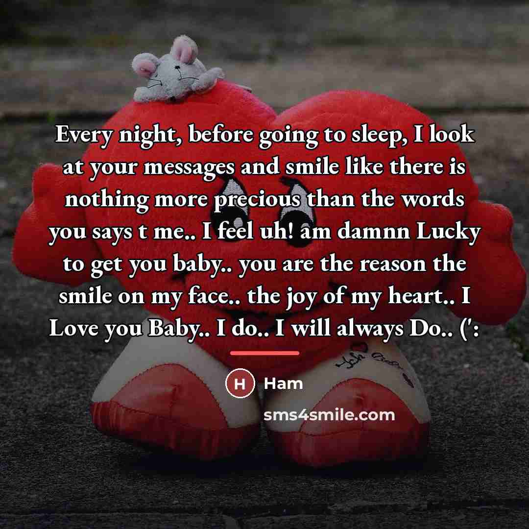 “Every night, before going to sleep, I look at your…” quote by Ham
