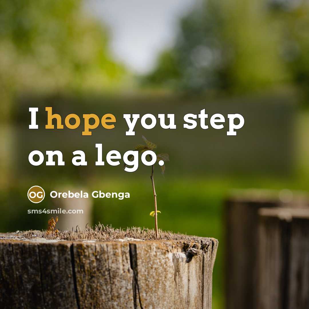 “I hope you step on a lego.…” quote by Orebela Gbenga