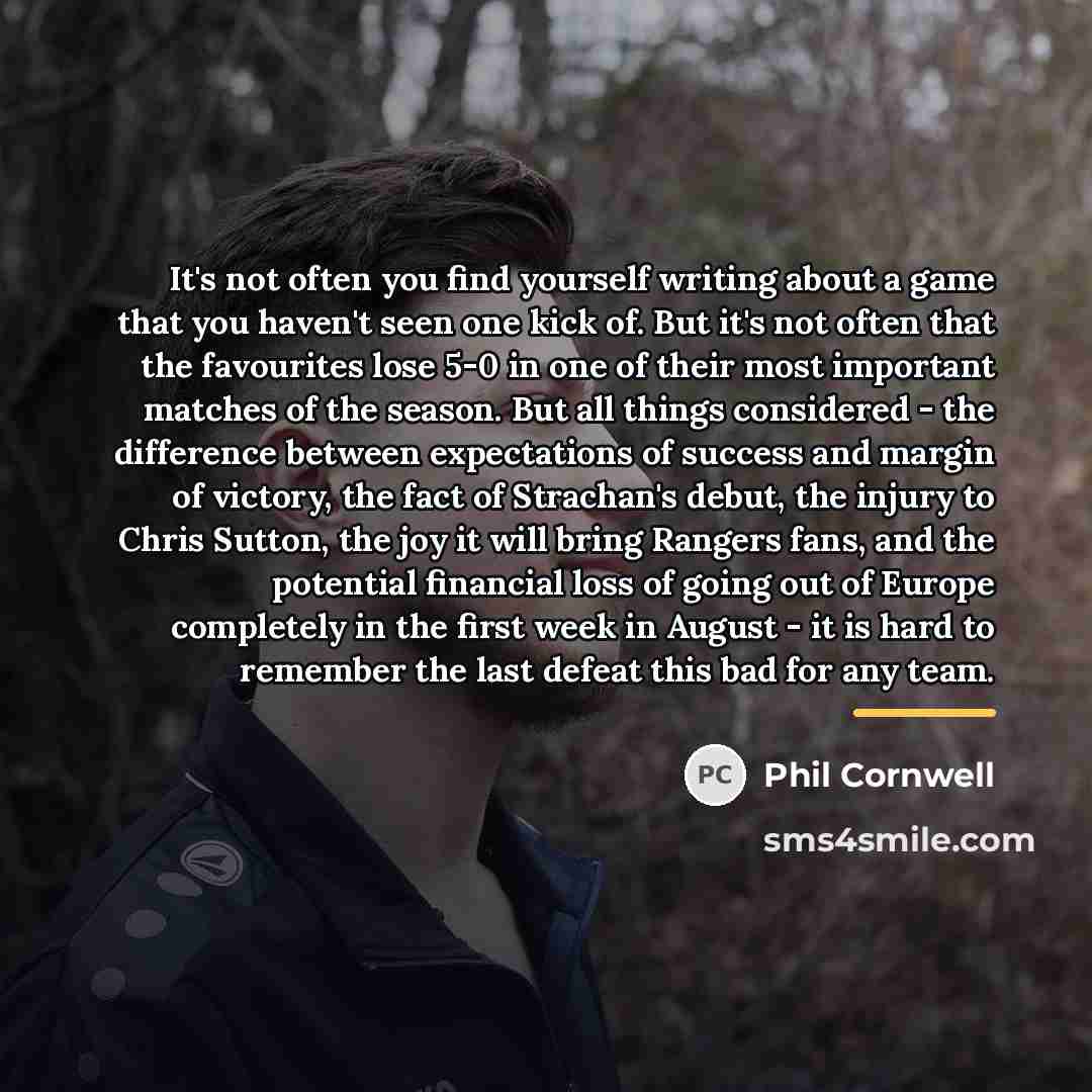 “It's not often you find yourself writing about a game…” quote by Phil Cornwell