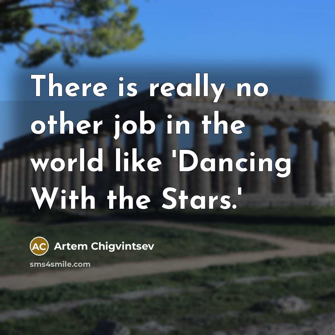 “There is really no other job in the world like…” quote by Artem Chigvintsev