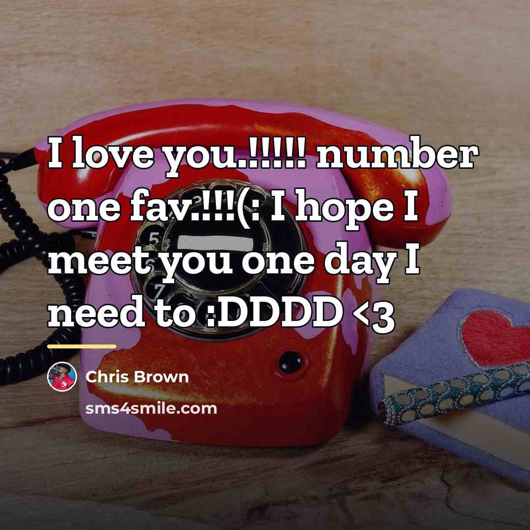 “I love you.!!!!! number one fav.!!!(: I hope I meet…” quote by Chris Brown