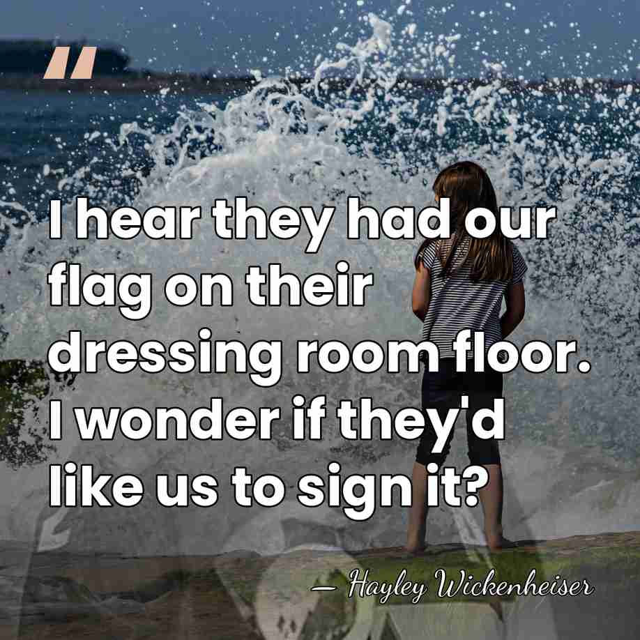 I hear they had our flag on their dressing room floor. I&hellip; - Hayley Wickenheiser
