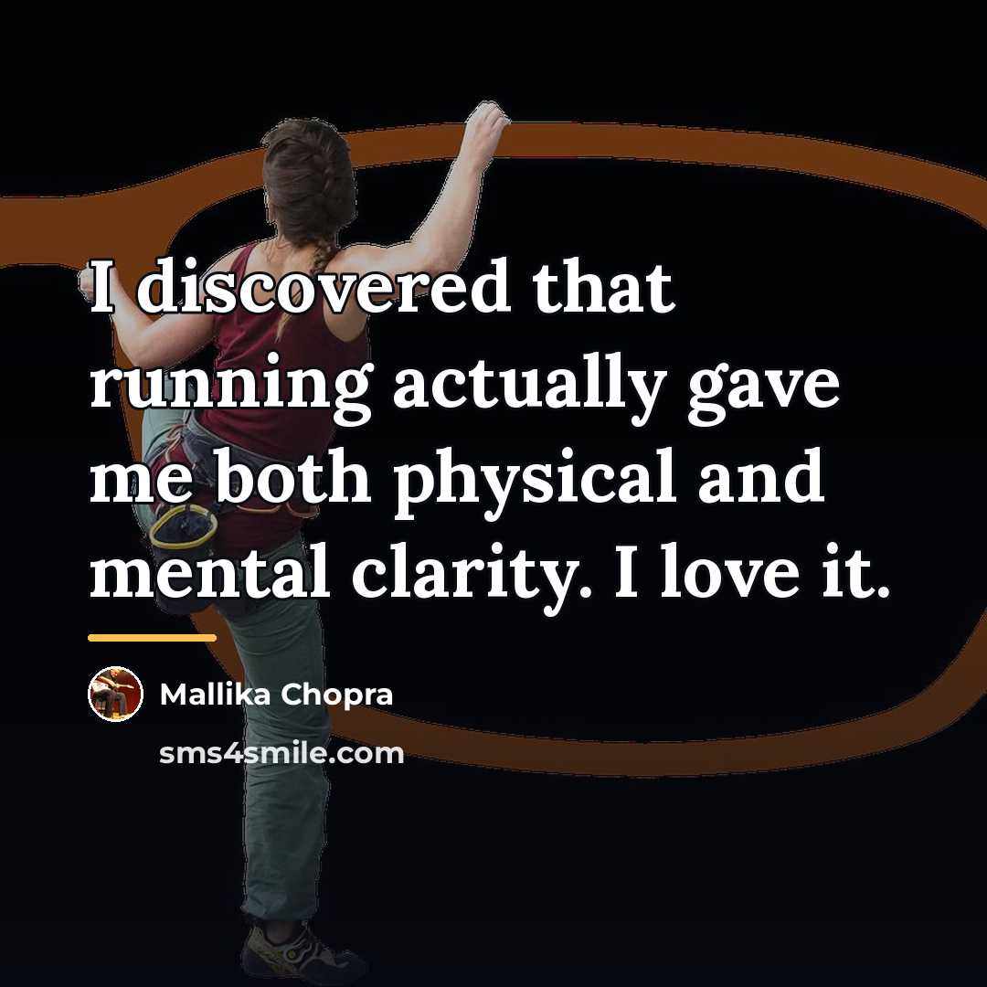 “I discovered that running actually gave me both physical and…” quote by Mallika Chopra