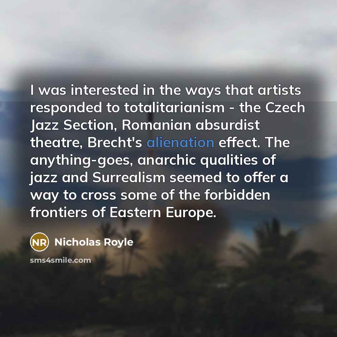 “I was interested in the ways that artists responded to…” quote by Nicholas Royle