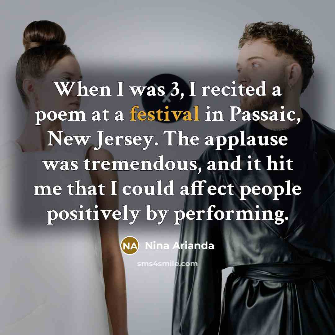 “When I was 3, I recited a poem at a…” quote by Nina Arianda