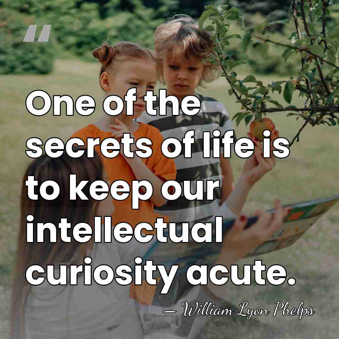 One of the secrets of life is to keep our intellectual curiosity&hellip; - William Lyon Phelps