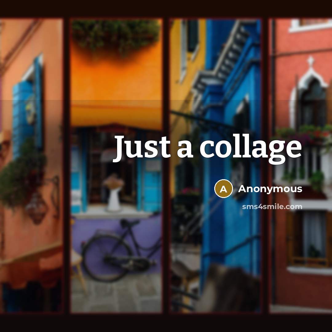 “Just a collage” quote by Anonymous