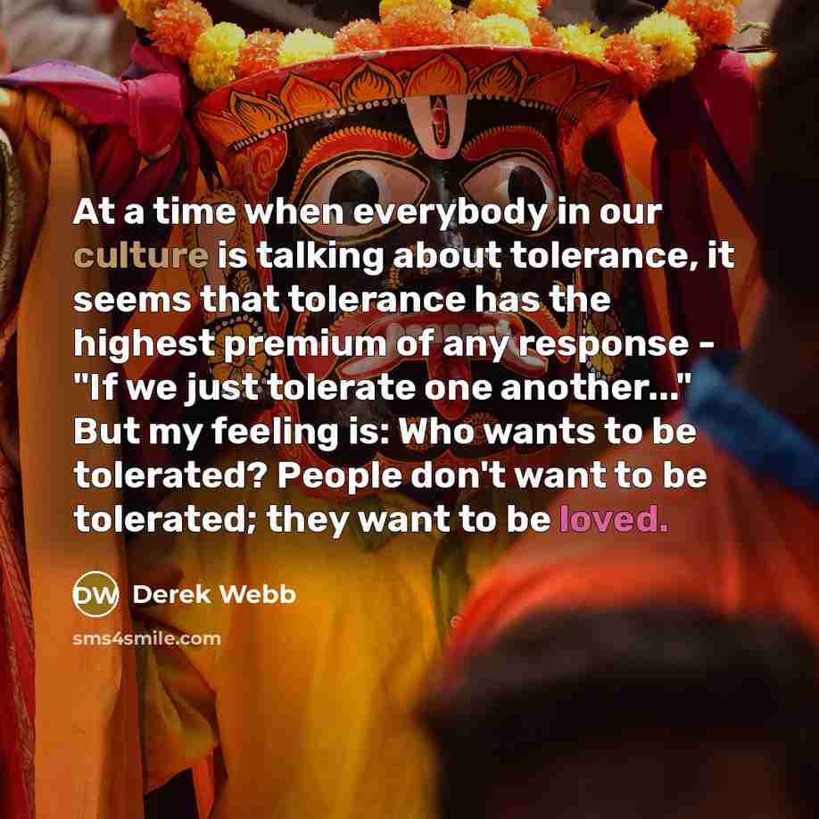“At a time when everybody in our culture is talking…” quote by Derek Webb