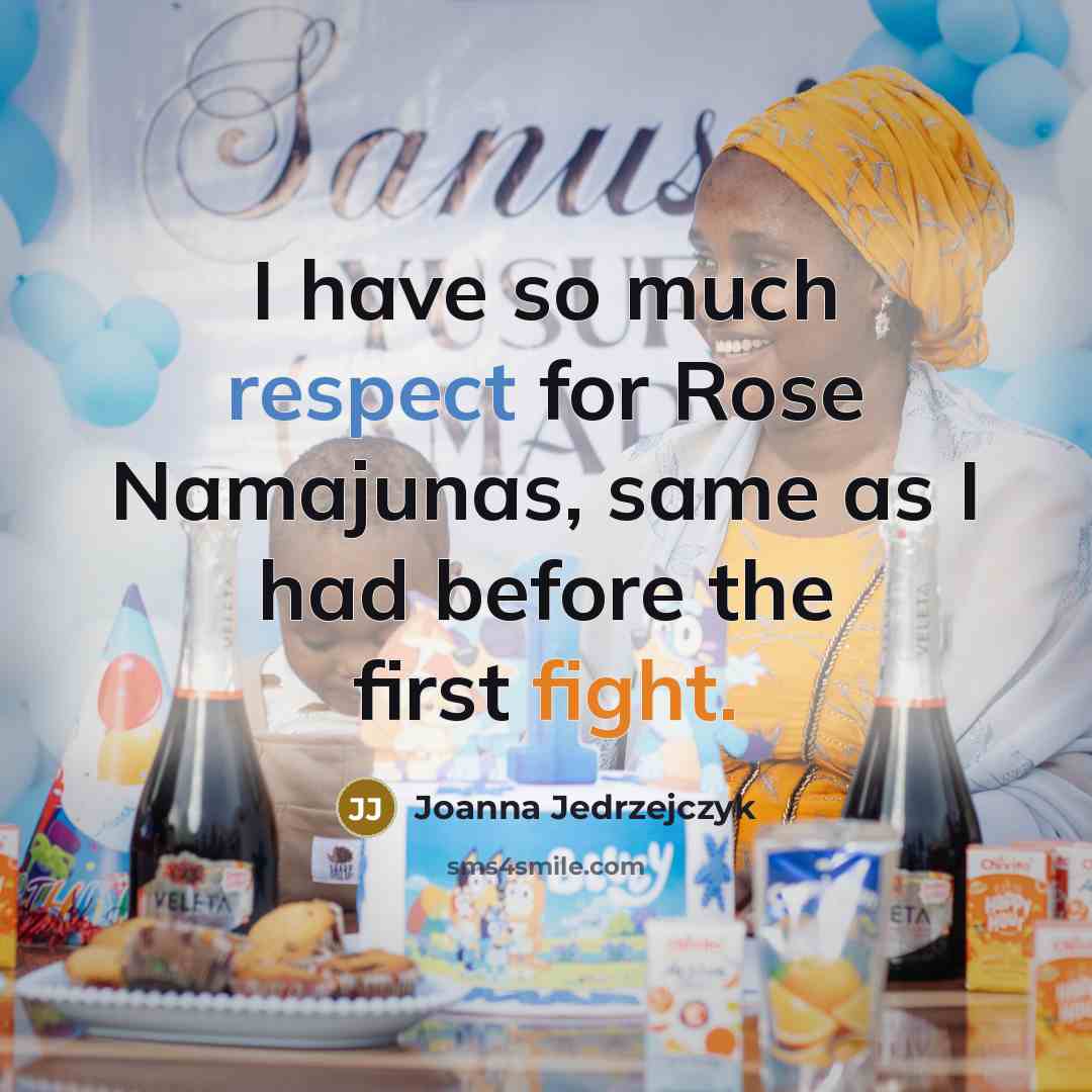 “I have so much respect for Rose Namajunas, same as…” quote by Joanna Jedrzejczyk