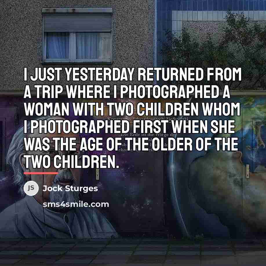 “I just yesterday returned from a trip where I photographed…” quote by Jock Sturges