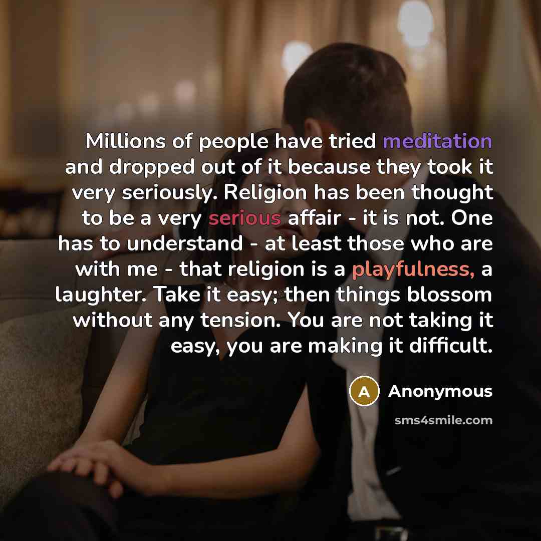 “Millions of people have tried meditation and dropped out of…” quote by Anonymous