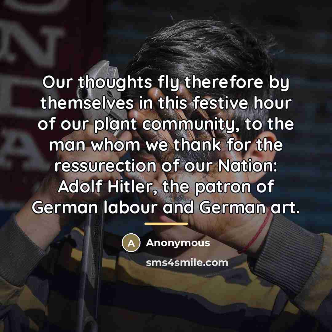 “Our thoughts fly therefore by themselves in this festive hour…” quote by Anonymous