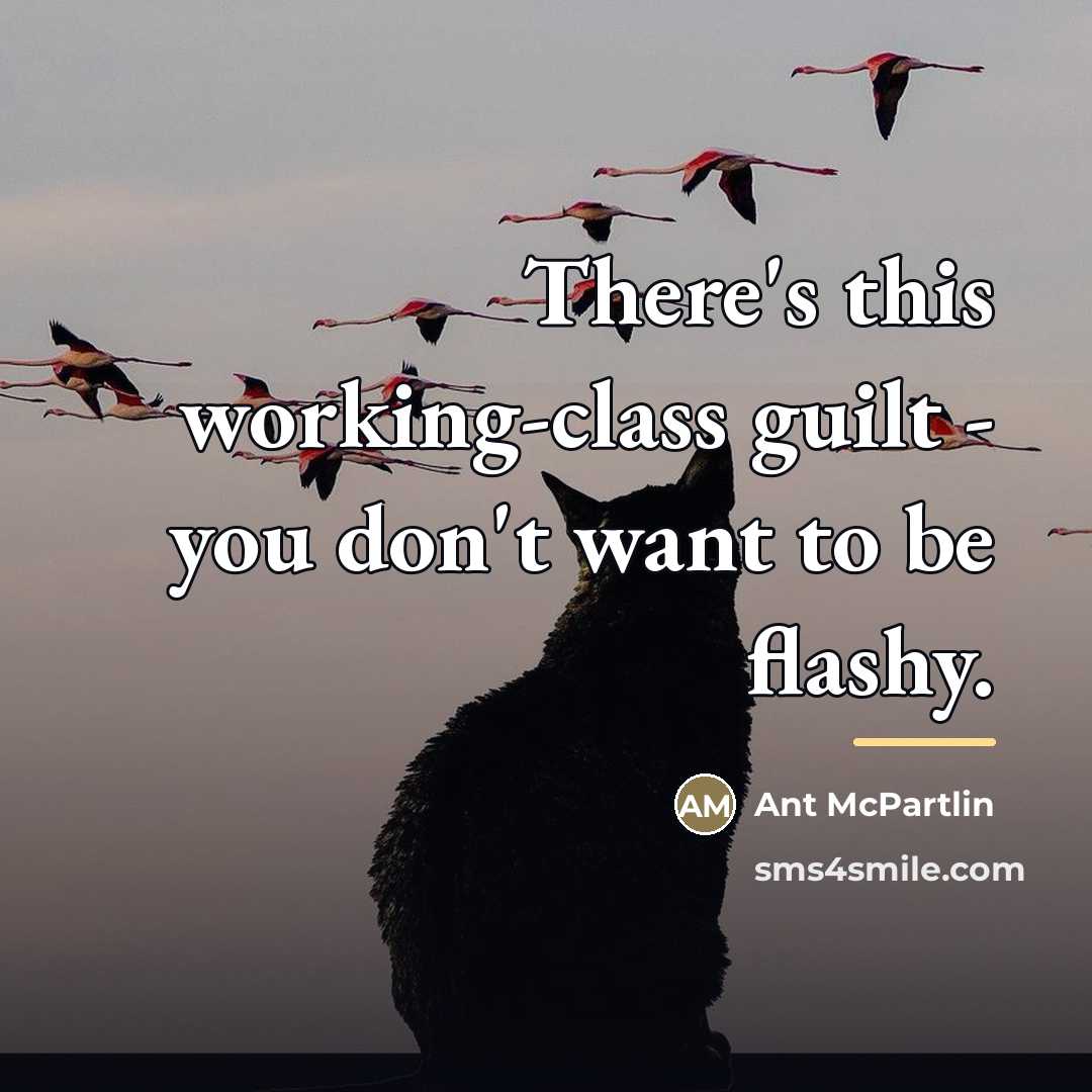 “There's this working-class guilt - you don't want to be…” quote by Ant McPartlin