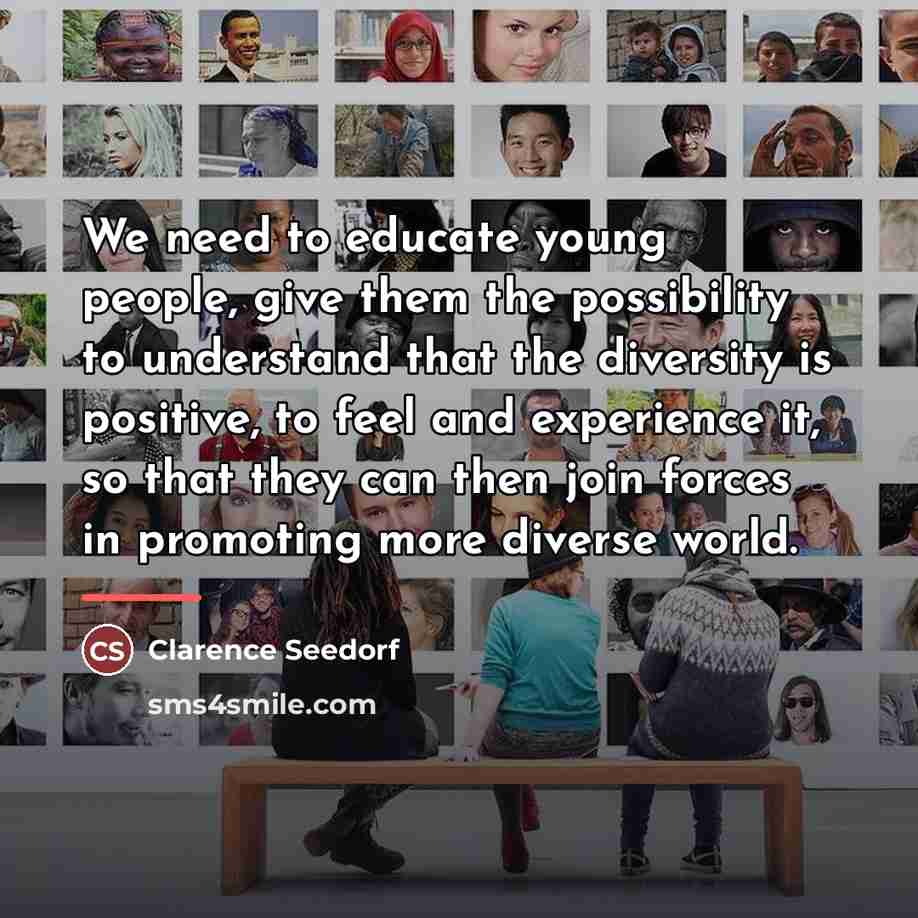 “We need to educate young people, give them the possibility…” quote by Clarence Seedorf