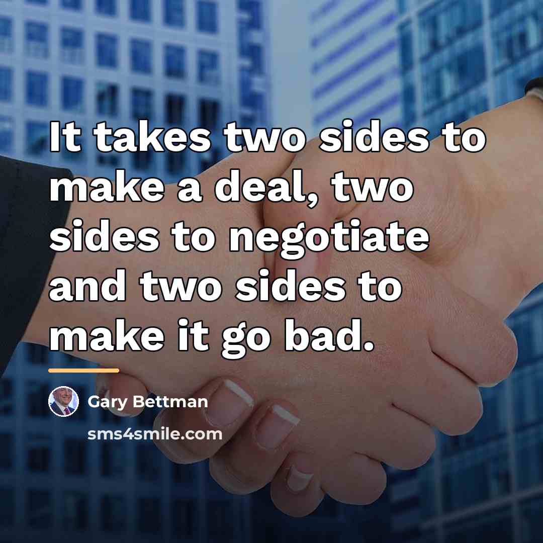 “It takes two sides to make a deal, two sides…” quote by Gary Bettman